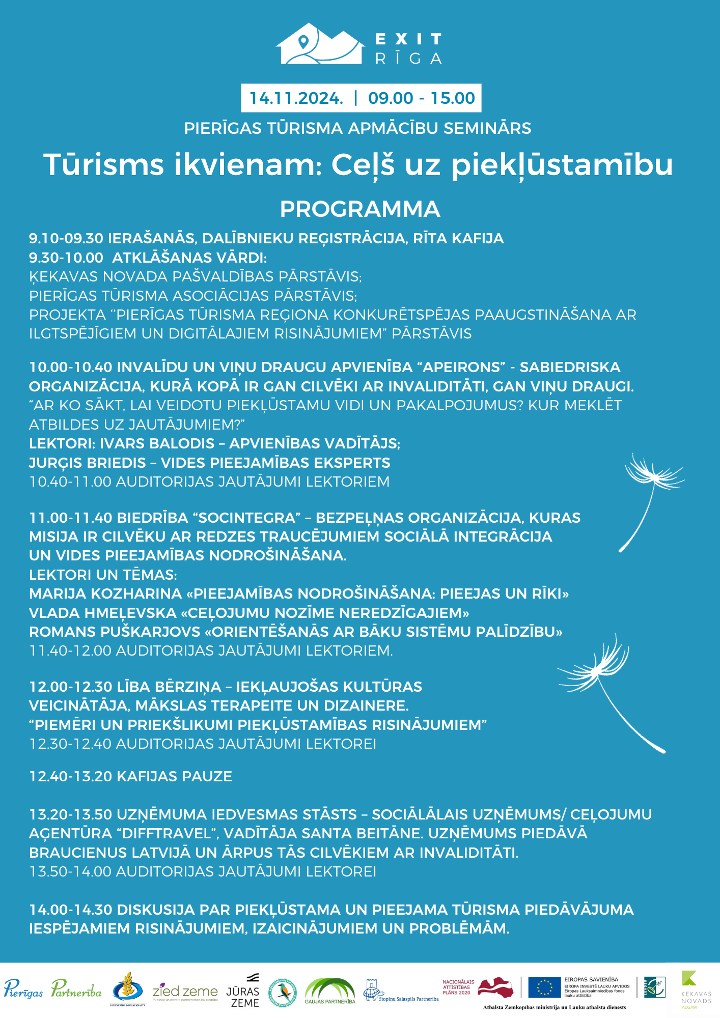 Seminārs tūrisma jomas profesionāļiem "Tūrisms ikvienam: Ceļš uz piekļūstamību"